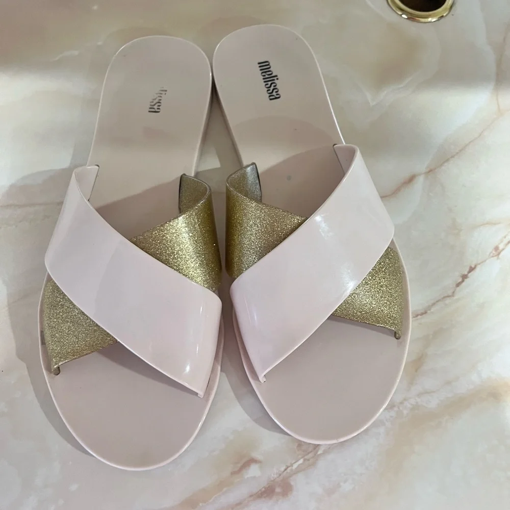 Melissa Gold and blush Sandals